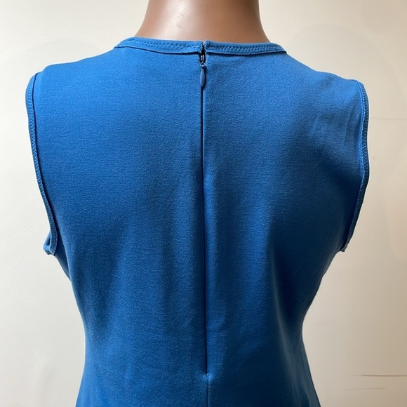 Marie Saint Pierre Monserrate V Neck Tank Top Sleeveless Zipper Blue 2 - Picture 6 of 12